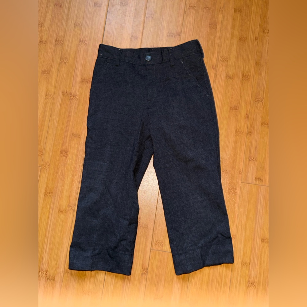 Kids Black Cropped Pants